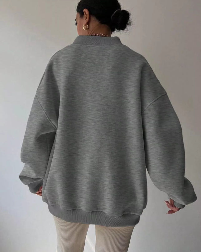 Dropped Shoulder Long Sleeve Oversized Sweatshirt