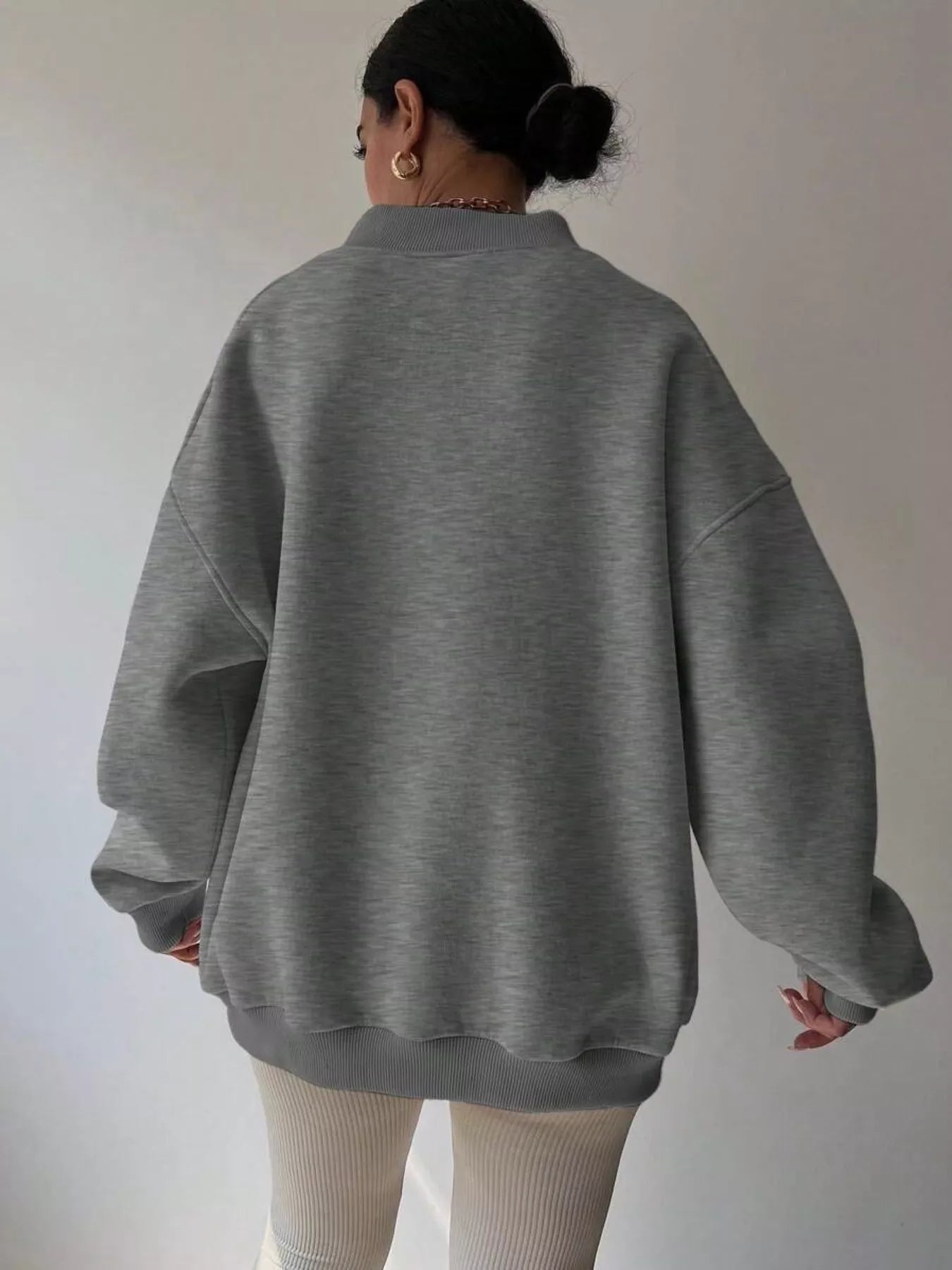 Dropped Shoulder Long Sleeve Oversized Sweatshirt