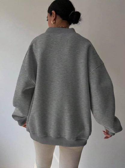 Dropped Shoulder Long Sleeve Oversized Sweatshirt