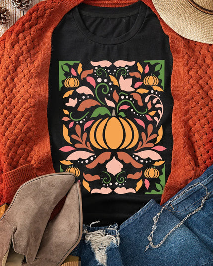 Graphic Round Neck Short Sleeve T-Shirt