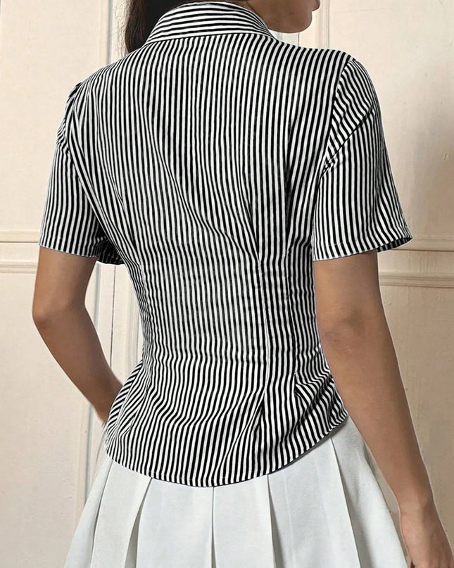 Gingham Short Sleeve Button-Up Shirt