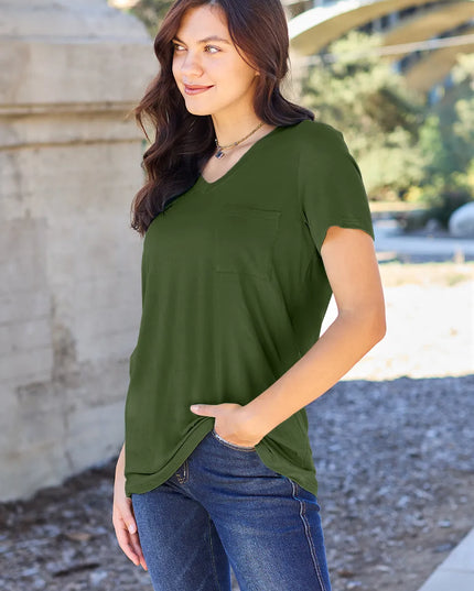 Basic Bae Full Size V-Neck Short Sleeve T-Shirt