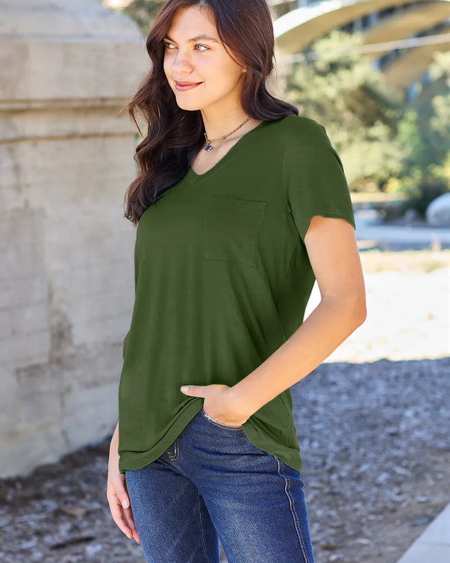 Basic Bae Full Size V-Neck Short Sleeve T-Shirt