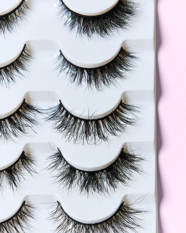 SO PINK BEAUTY Mink Eyelashes Variety Pack 5 Pairs