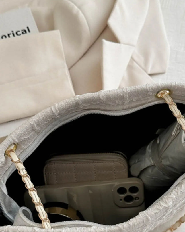 Polyester Texture Chain Tote bag 