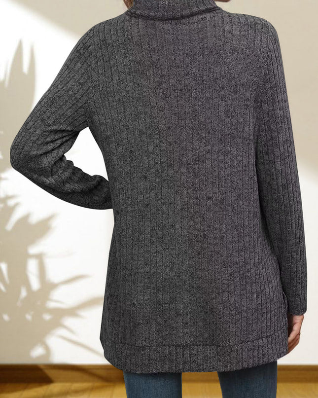 Turtleneck High Low Top