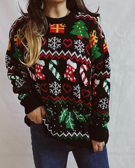 Christmas Element Sweater Black