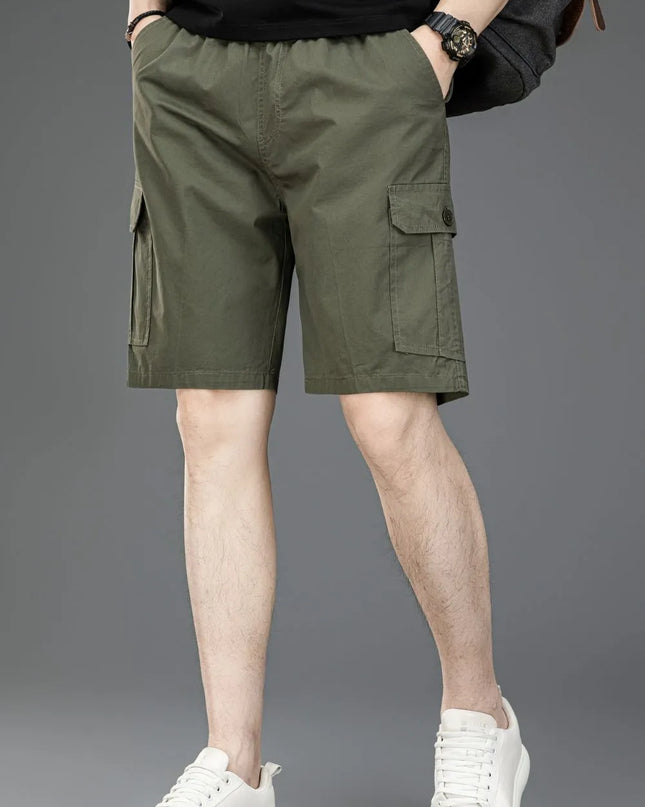 Men's Plus Size Loose Fit Cargo Shorts Military Color