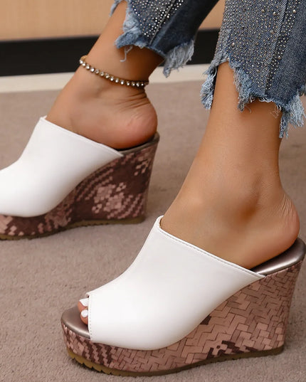 PU Leather High Heel Sandals