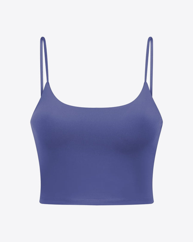 Millennia Feel Like Skin Scoop Neck Sports Cami Light Indigo