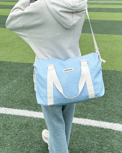 Textured Nylon Travel Bag