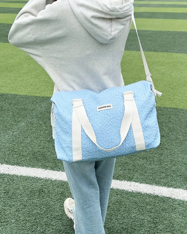 Textured Nylon Travel Bag