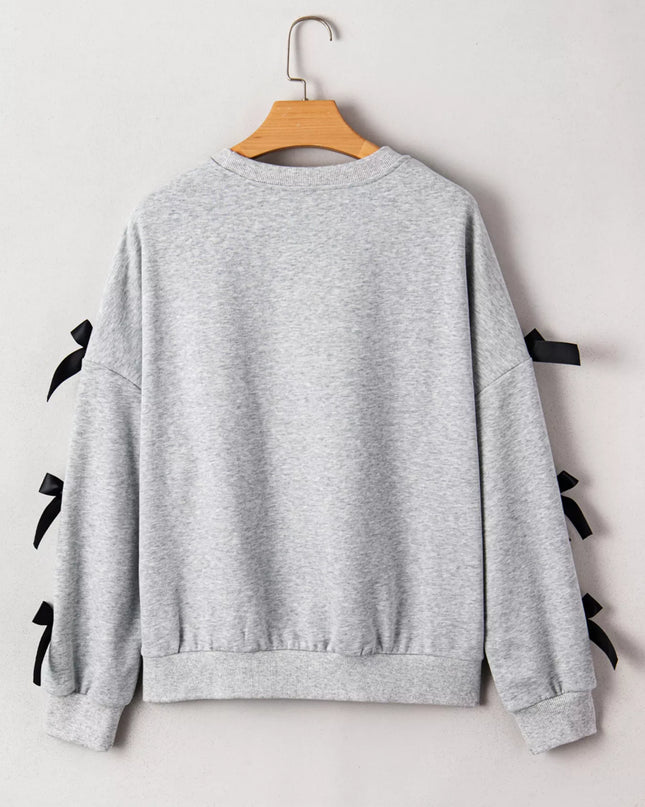 Howdy Christmas 4 Trees Ribbon Bow Decor Sweatshirt