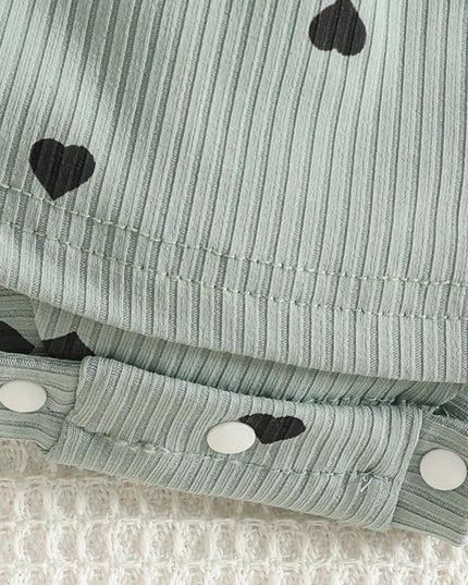 Children's Heart Print Dress & Headband Set