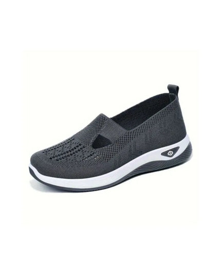 Breathable Mesh Round Toe Wedge Sneakers 