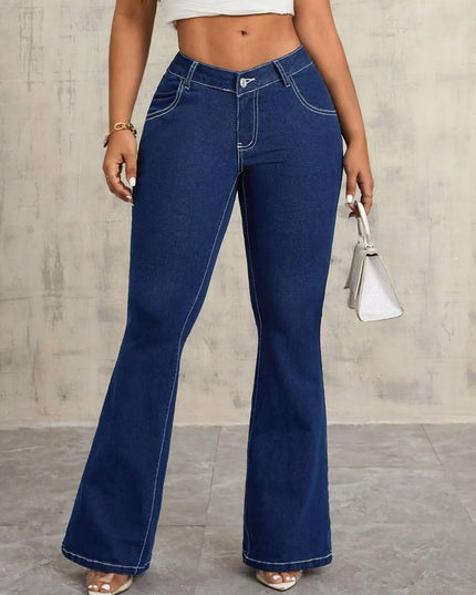 Flare Jeans with Pockets Dark