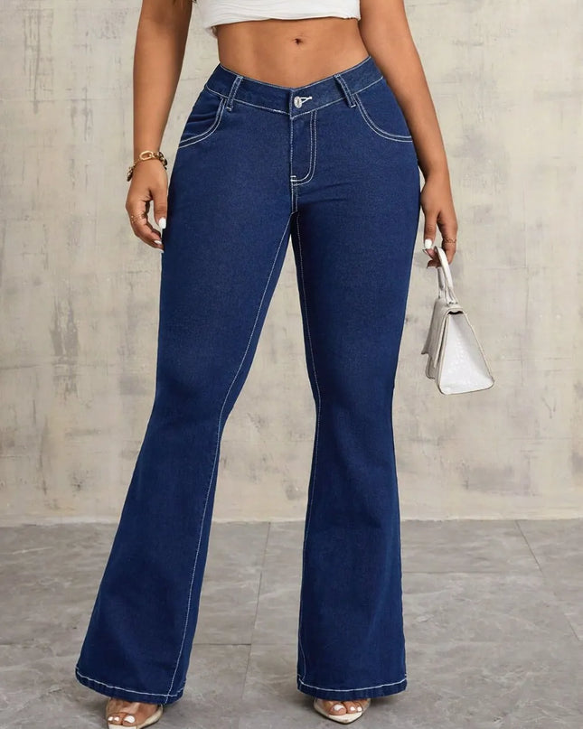 Flare Jeans with Pockets Dark