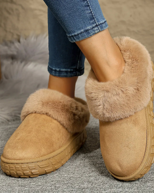 Suede Sherpa-Lined Winter Boots