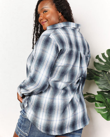 Mandy Plaid Dropped Shoulder Shirt