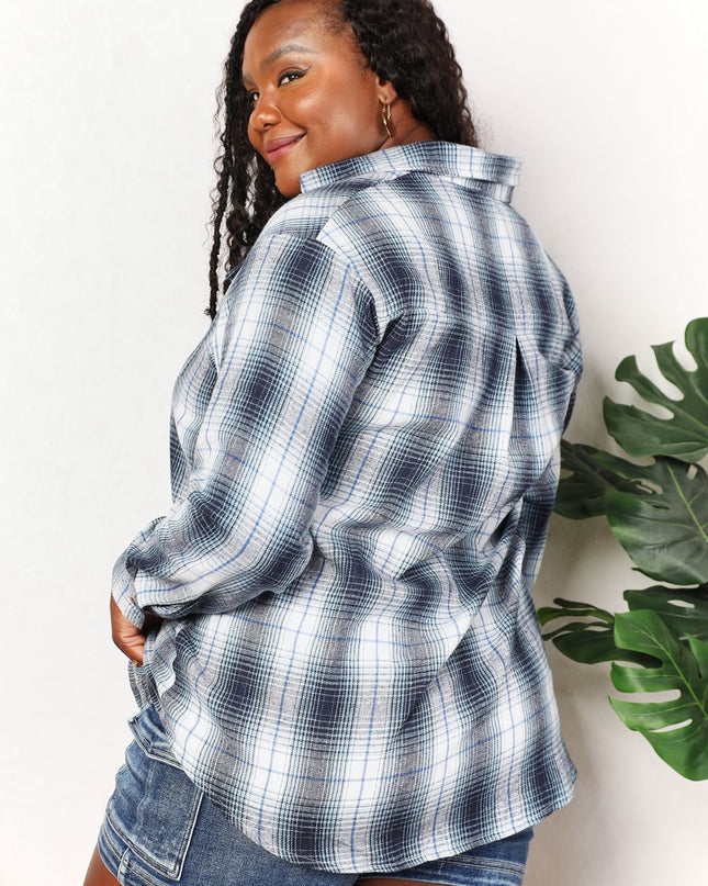 Mandy Plaid Dropped Shoulder Shirt