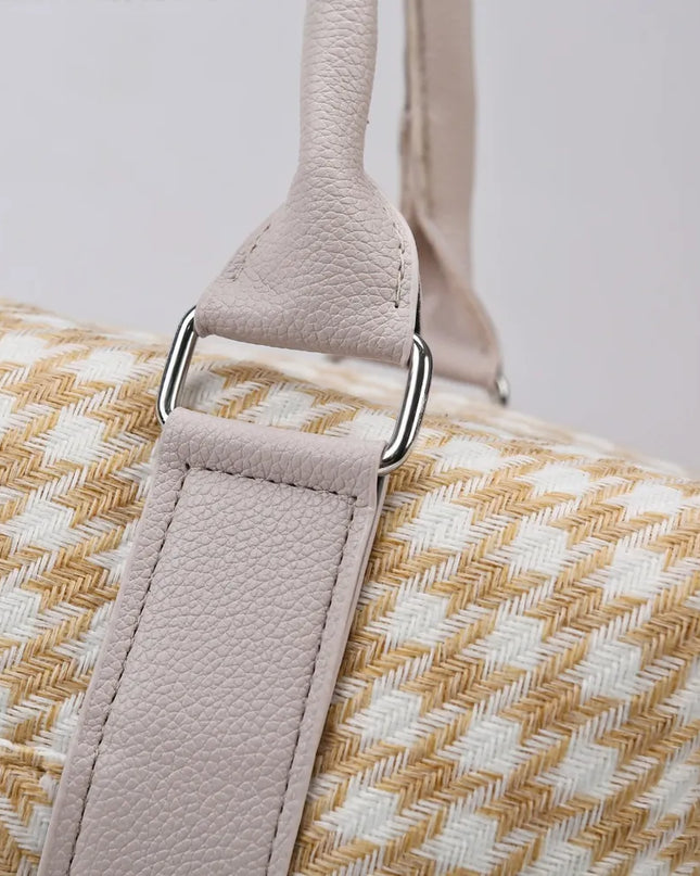 Houndstooth Canvas Travel Bag