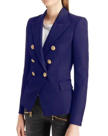 Lapel Collar Long Sleeve Blazer
