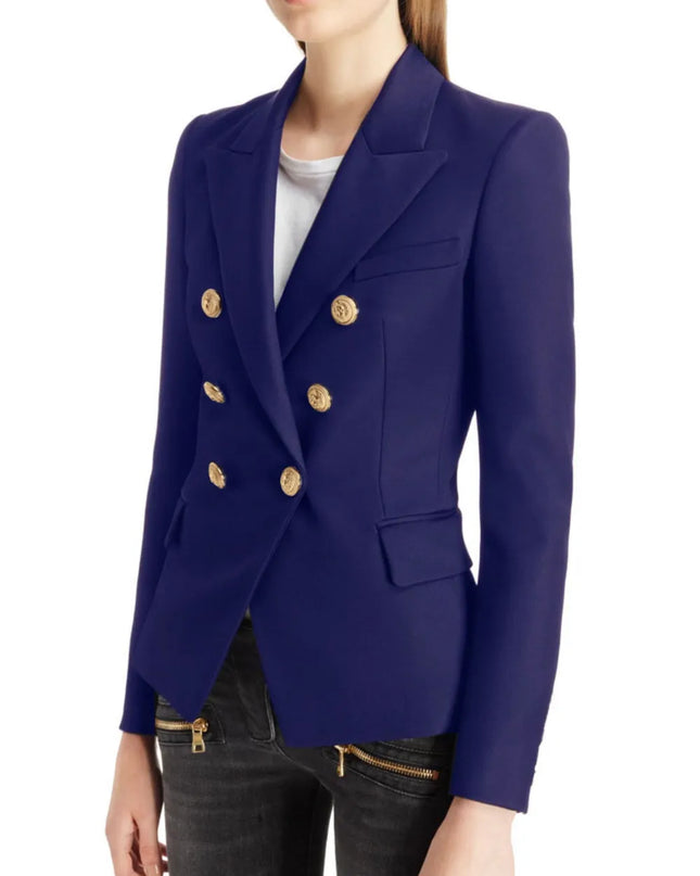 Lapel Collar Long Sleeve Blazer