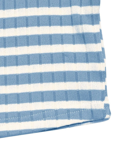 Striped Square Neck Long Sleeve Top and Pants Lounge Set