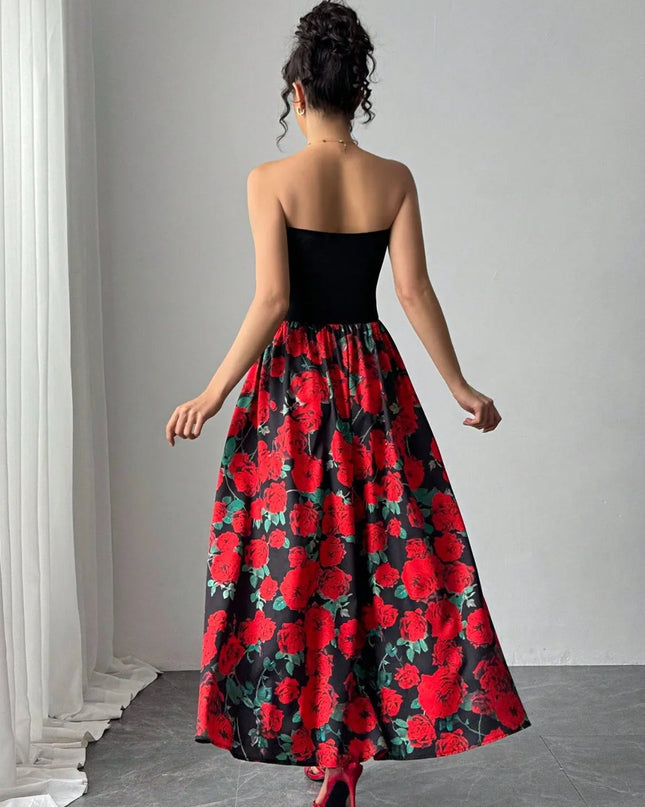 Floral Tube Maxi Dress