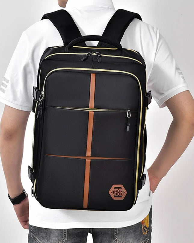 Oxford Cloth Multifunction Backpack Bag Black One Size