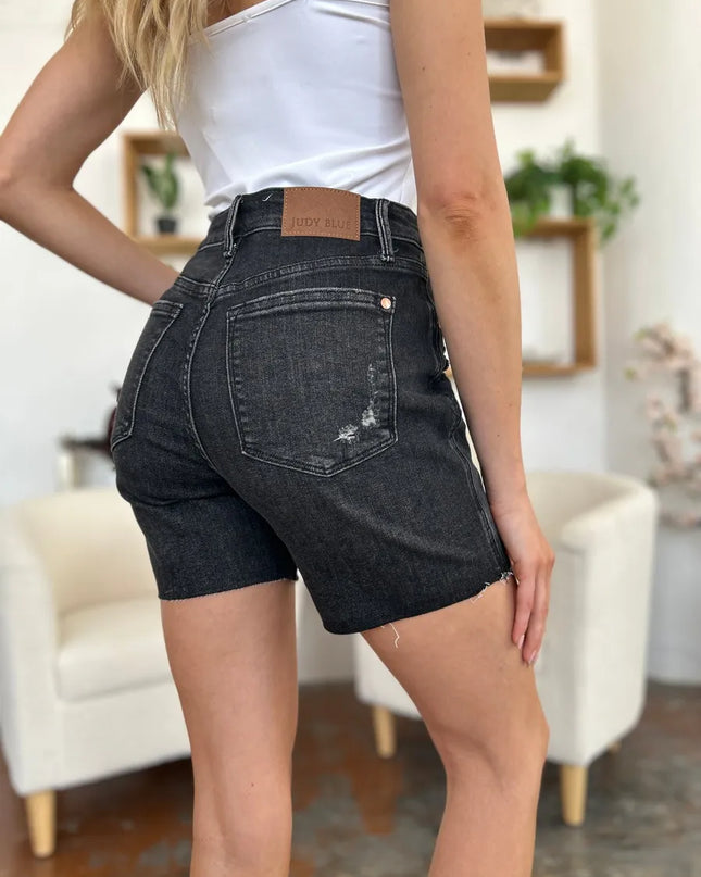 Judy Blue Full Size High Waist Rigid Magic Denim Shorts
