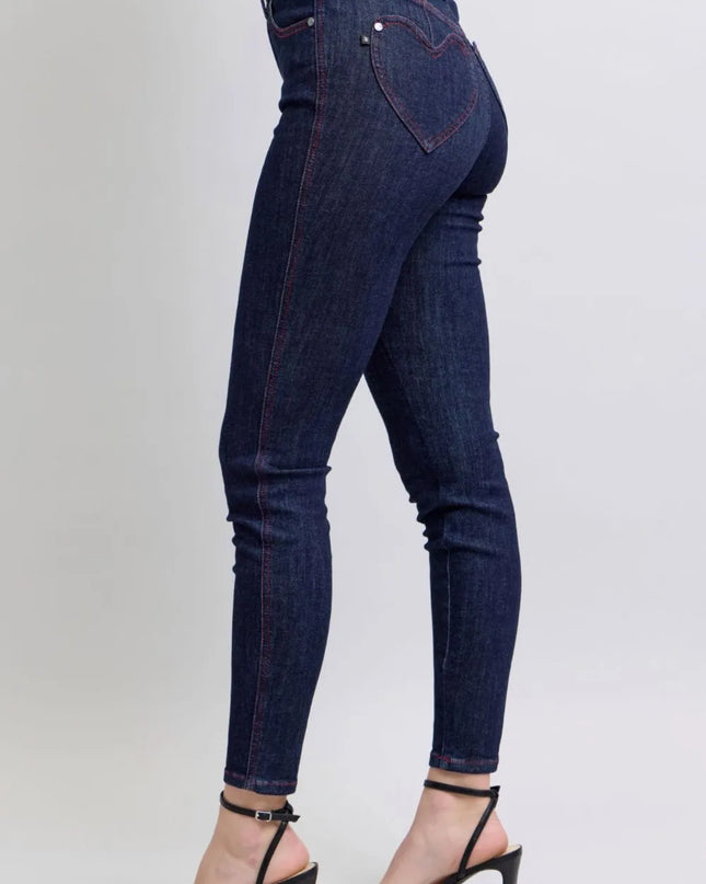 Judy Blue Full Size Heart Shaped Back Pockets Skinny Jeans