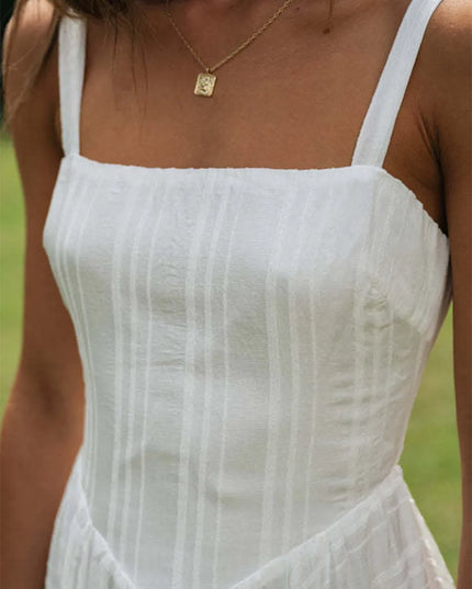 Square Neck Wide Strap Cami Dress