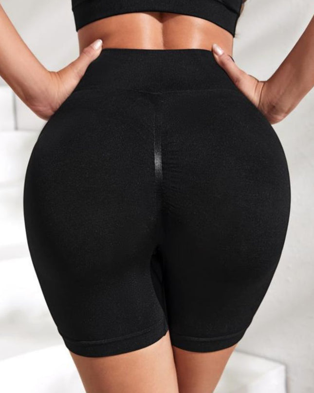 Slim Fit High Waistband Active Shorts