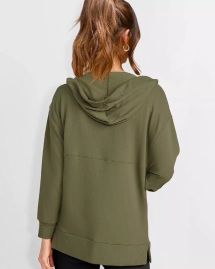 Drawstring Kangaroo Pocket Long Sleeve Hoodie