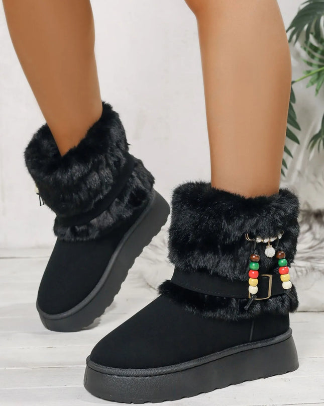 Round Toe Platform Boots