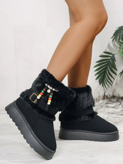 Round Toe Platform Boots
