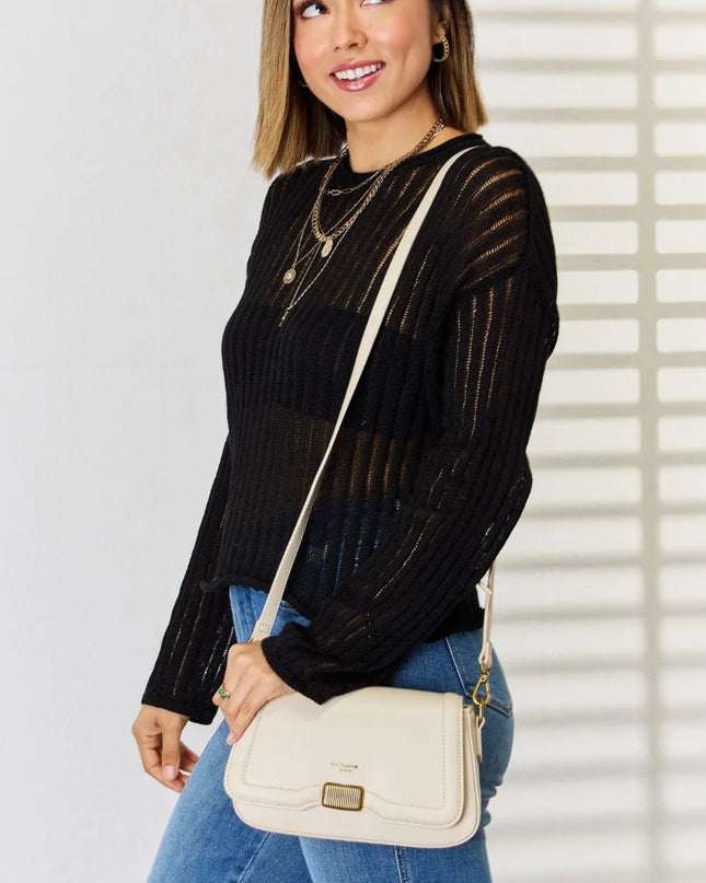 David Jones PU Leather Crossbody Bag CREAMY WHITE One Size