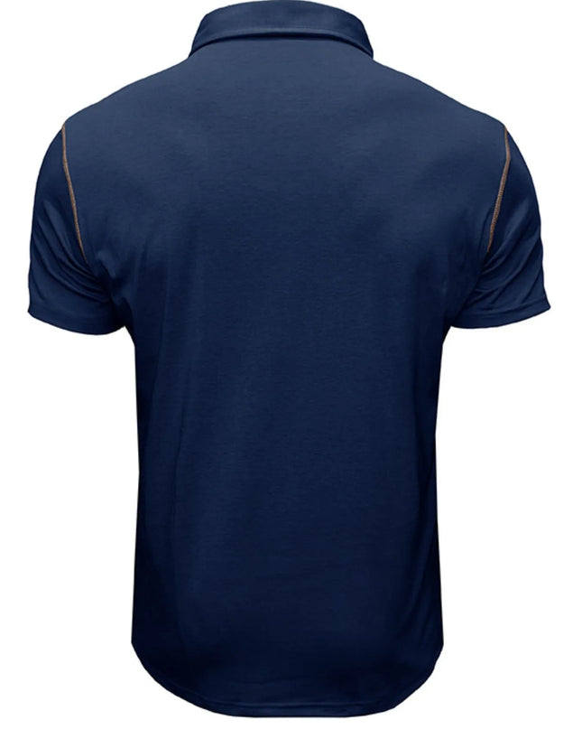 Men's Classic Polo Shirt with Contrast Stitching