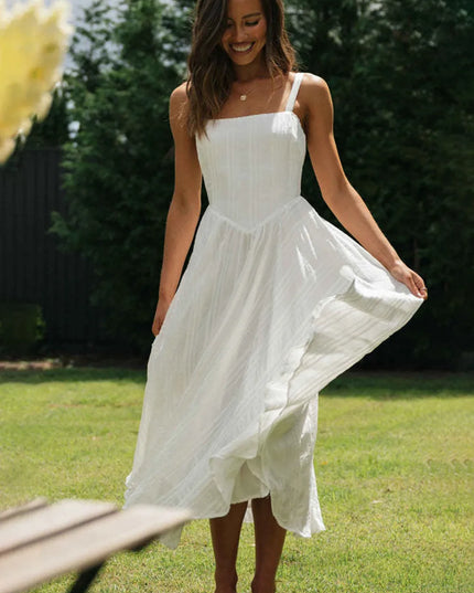 Square Neck Wide Strap Cami Dress