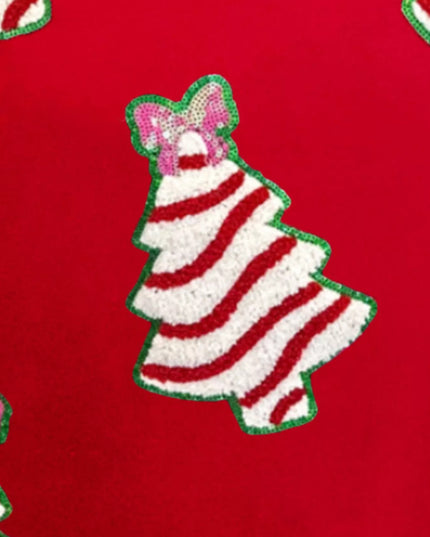 Christmas Tree Sequin Long Sleeve Sweatshirt