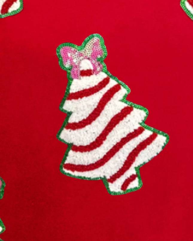 Christmas Tree Sequin Long Sleeve Sweatshirt