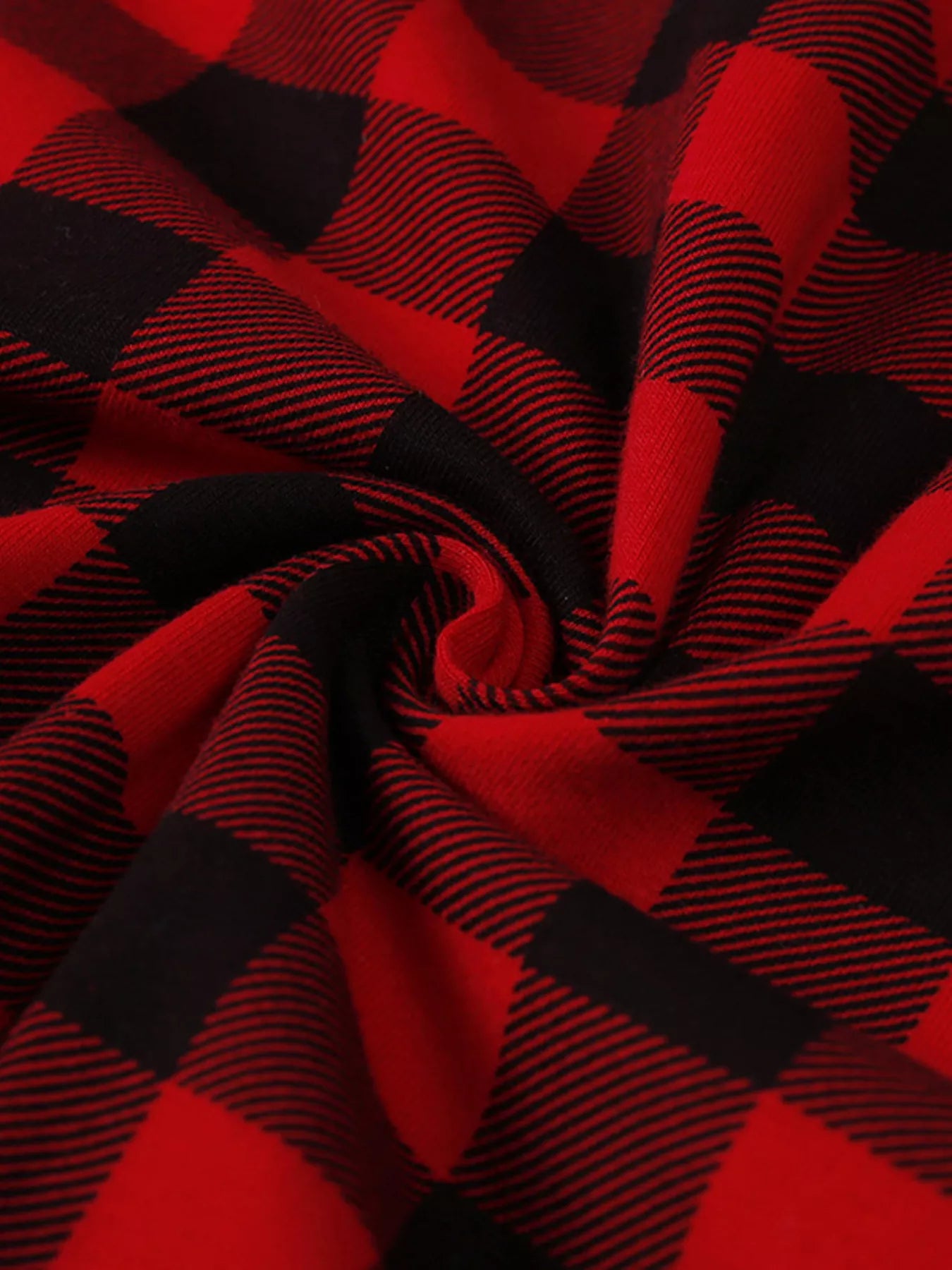 Children's Plaid Ruffle Hem Long Sleeve Dress