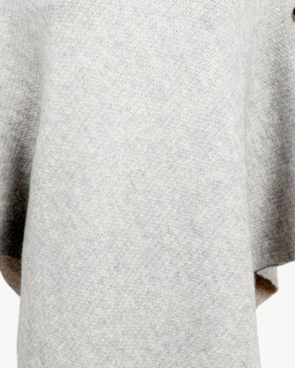 Turtleneck Buttoned Poncho