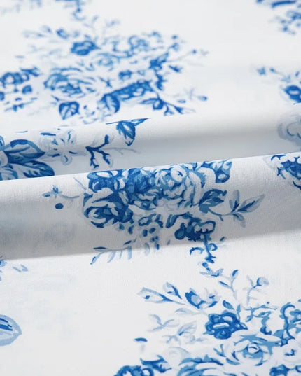 Split Asymmetrical Ruffled Printed Skirt