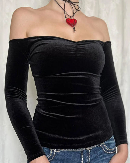 Off-Shoulder Long Sleeve Top