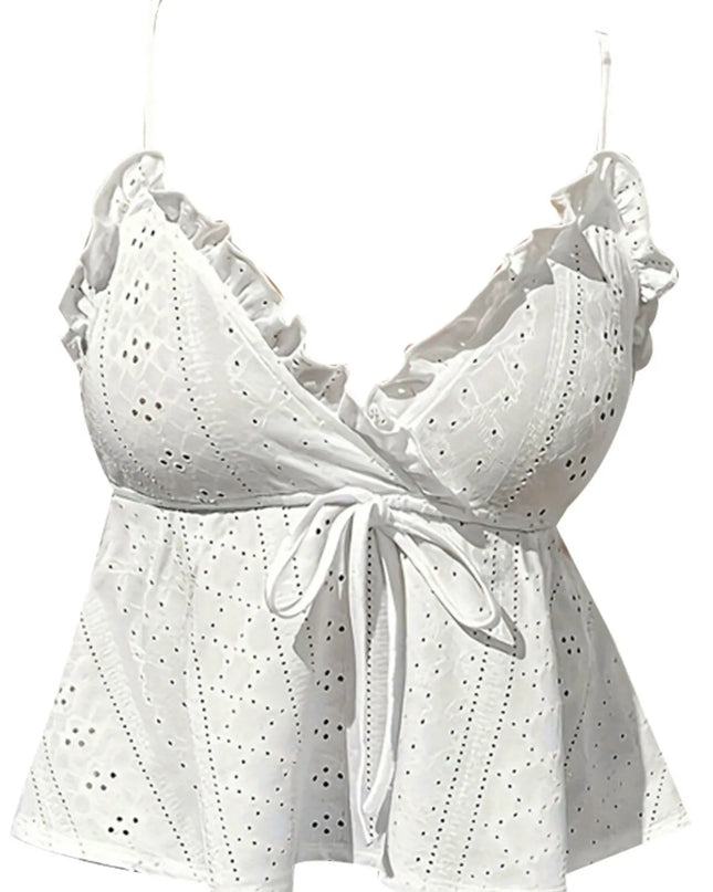 Eyelet Ruffle Cami