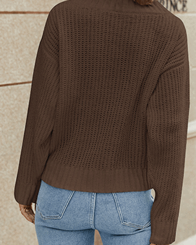 Surplice Neck Long Sleeve Sweater