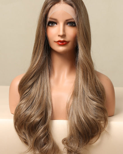 13*2" Lace Front Wigs Synthetic Long Wave 26" 150% Density in Golden Brown Golden Brown One Size