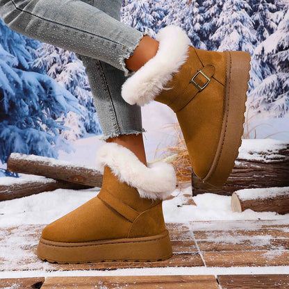 Round Toe Platform Boots